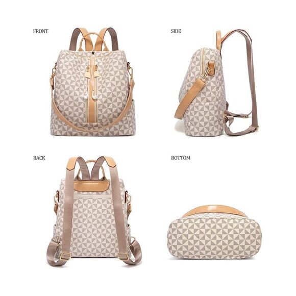 Brand New Leather Anti -Theft Backpack & Purse Set - Picture 3 of 5